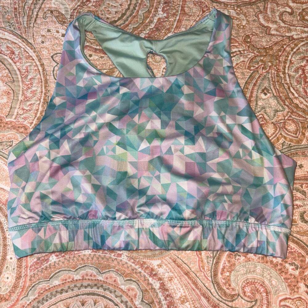 Tek Gear Geometric Print Sports Bra Size 1X